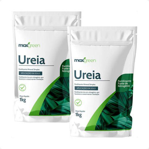 Imagem de 2 Adubo Ureia Fertilizante Mineral Simples - 1kg Maxgreen 