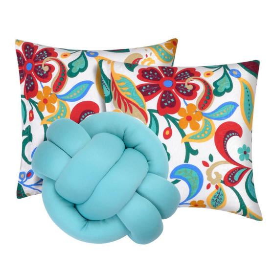 Imagem de 2 Almofadas Decorativas Cheias Sala Sofá + Almofada Nó ul