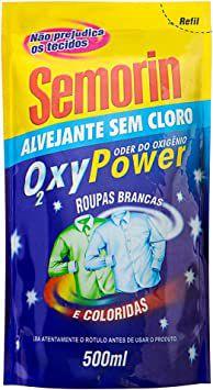 Imagem de 2  Alvejante Sem Cloro Oxy Power Roupas Coloridas Semorin 500ml