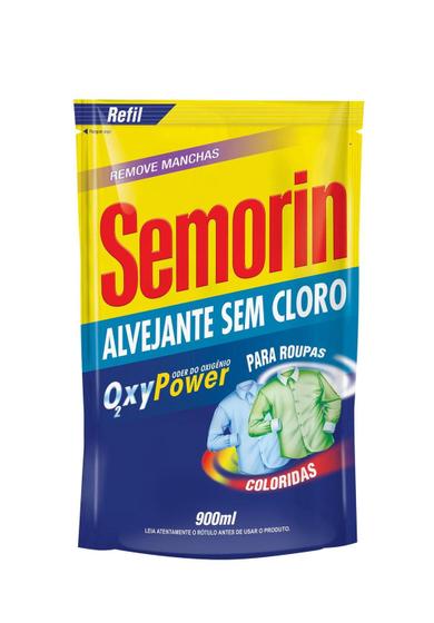 Imagem de 2 Alvejante Sem Cloro Oxy Power Roupas Coloridas Semorin 900ml