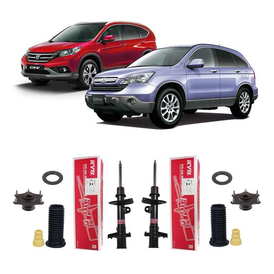 Imagem de 2 Amortecedor Kit Coxim Dianteiro KYB Honda CRV 2007 A 2014