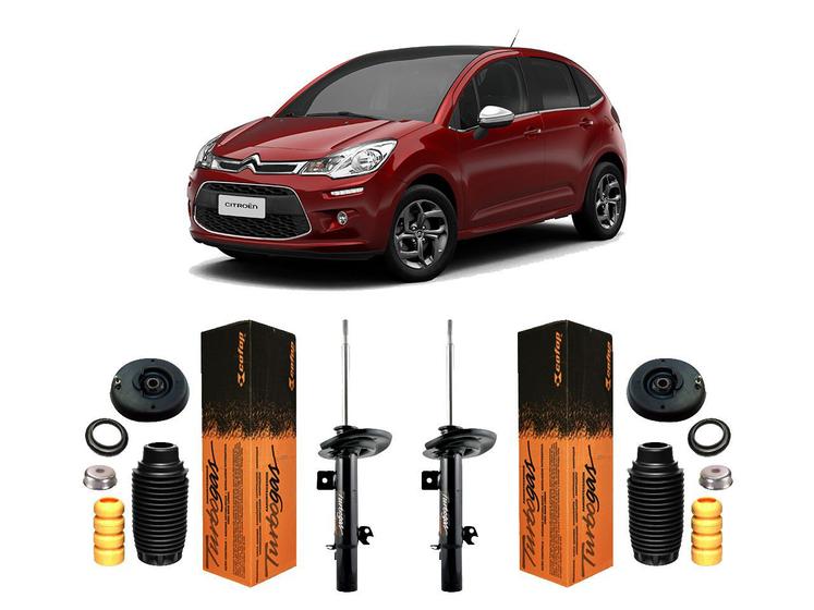 2 Amortecedor + Kit Dianteiro Citroen C3 2012 2013 14 Manual Menor preço em 2 Amortecedor + Kit Dianteiro Citroen C3 2012 2013 14 Manual