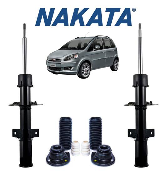 Imagem de 2 Amortecedor Nakata Fiat Idea Dianteiro + 2 Kit Batentes