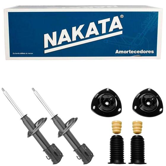 Imagem de 2 Amortecedor Strada 2001 a 2020 Dianteiro Motorista Passageiro Nakata e Kit