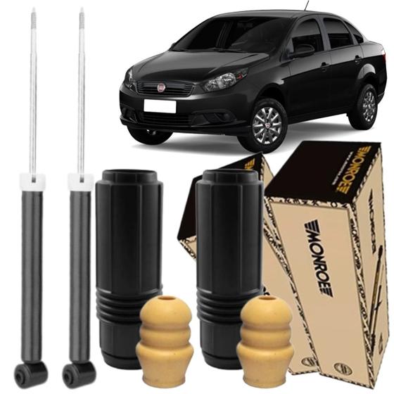 2 Amortecedor Traseiro Monroe Grand Siena +Kit Batente Coifa Menor preço em 2 Amortecedor Traseiro Monroe Grand Siena +Kit Batente Coifa