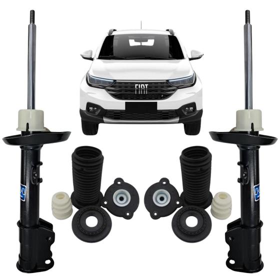 Imagem de 2 Amortecedores Dianteiros Do Fiat Strada 2021 A 2024 + Kit Original Axios