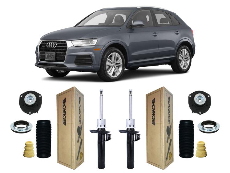 Imagem de 2 Amortecedores + Kit Dianteiro Audi Q3 2015 2016 2017 2018