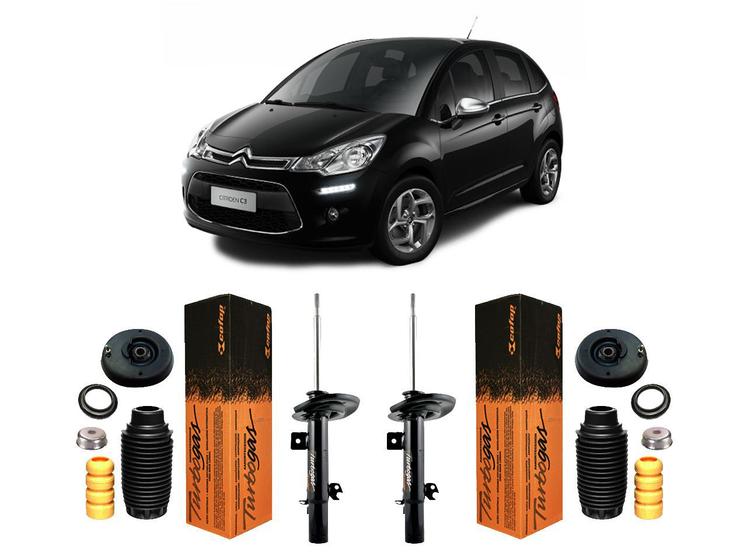 2 Amortecedores + Kit Dianteiro C3 2012 2013 2014 Automatico Menor preço em 2 Amortecedores + Kit Dianteiro C3 2012 2013 2014 Automatico