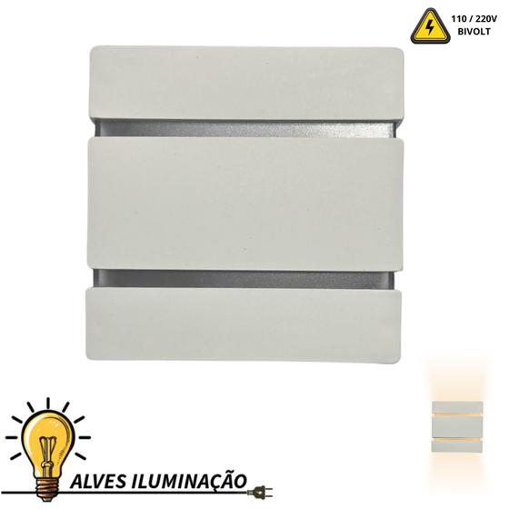 Imagem de 2 Arandelas de Parede Externa Quadrada com Soquete G9 Bivolt Completa