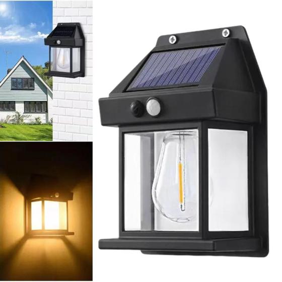Imagem de 2 Arandelas Solares De Parede Com Lâmpada De Filamento Led