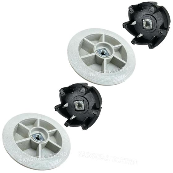 Imagem de 2 Arraste do Motor Cinza e 2 Arraste do Copo para Liquidificador Cadence ROBUST LIQ400 LIQ411 LIQ415