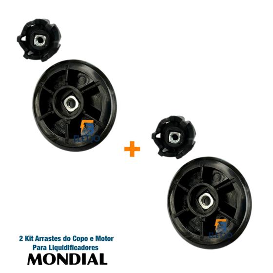 Imagem de 2 Arrastes do Copo e 2 do Motor Liq Mondial L20 L25 L28 L30 L34 L35 L72