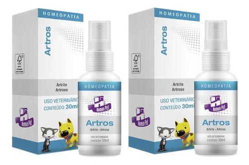 Imagem de 2 Artros Terapia P/ Artrite Artrose Homeopet 30ml Cães/gatos