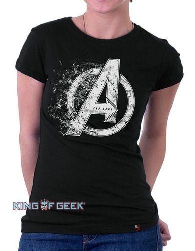 Imagem de 2 Babylook Avengers Vingadores Logo Endgame Blusinha