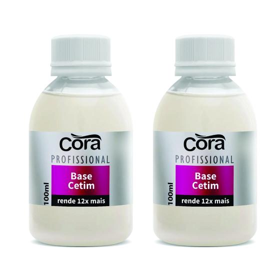 Imagem de 2 Base Para Unhas Cetim Cora 100Ml