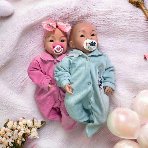 Imagem de 2 Bebê Reborn Realista Gêmeos Menina E Menino Tata E Biel