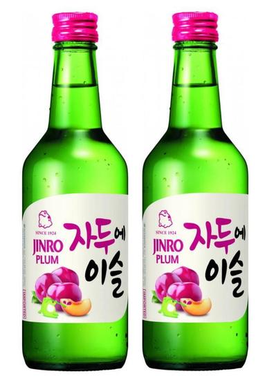 Imagem de 2 Bebida Coreana Soju Chum Churum Ameixa 360Ml Jinro Plum