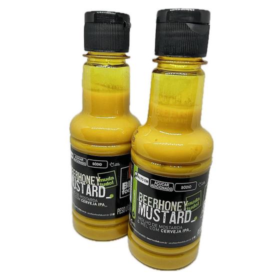 Imagem de 2 Beer Honey Mustard 200Ml Molho Especial De Mostarda E Mel