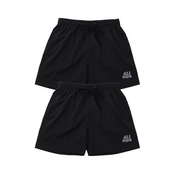 Imagem de 2 Bermudas Preta Masculina Juvenil Elastic Short Direto Da Fábrica