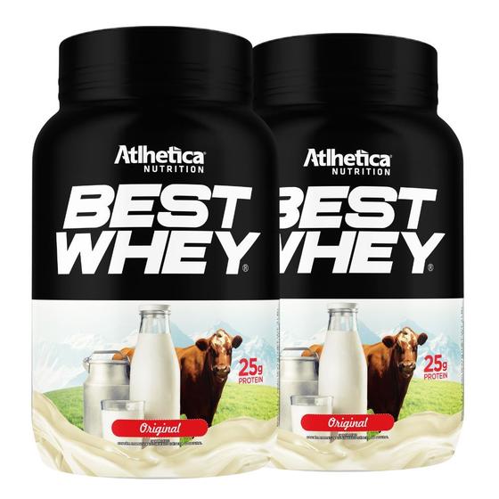 Imagem de 2 Best Whey Protein Isolado Hidro Original 900g - Atlhetica