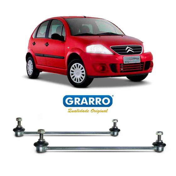 Imagem de 2 Bieleta Barra Tirante Estabilizadora Suspensão Dianteira Citroen C3 2003 2004 2005 2006 2007 2008 2009 2010 2011 2012