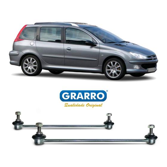 Imagem de 2 Bieleta Barra Tirante Estabilizadora Suspensão Dianteira Peugeot 206 SW 2001 2002 2003 2004 2005 2006 2007 2008 2009