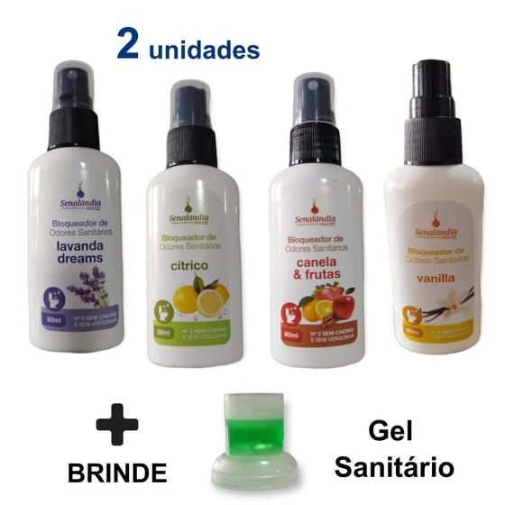 Imagem de 2 Bloqueador Odor Sanitário Banheiro Elimina Cheiro Free Coco Potente Forte N2 de 60ml - Envio Já