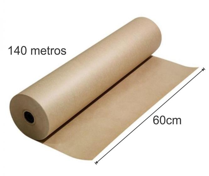 Imagem de 2 Bobinas Papel Kraft Puro 80grs 60cm 140 Metros - Scrity