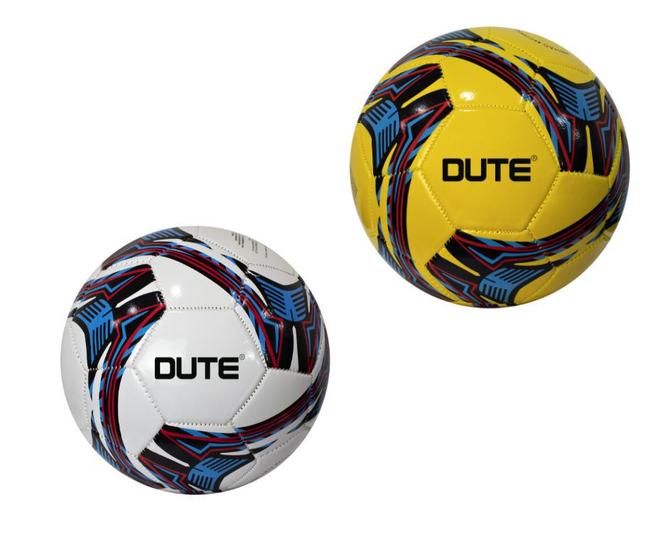 Imagem de 2 Bolas de Futebol Costuradas de material sintético Campo Esporte Lazer Branco e Amarelo