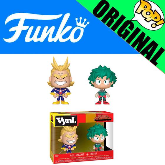 Imagem de 2 Bonecos My Hero Academia All Might e Deku Vynl Funko Original