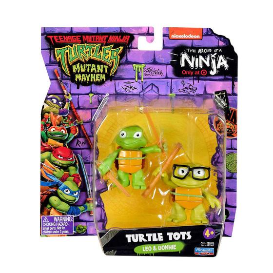 Imagem de 2 Bonecos Turtle Tots Leo e Donnie  - As Tartarugas Ninja