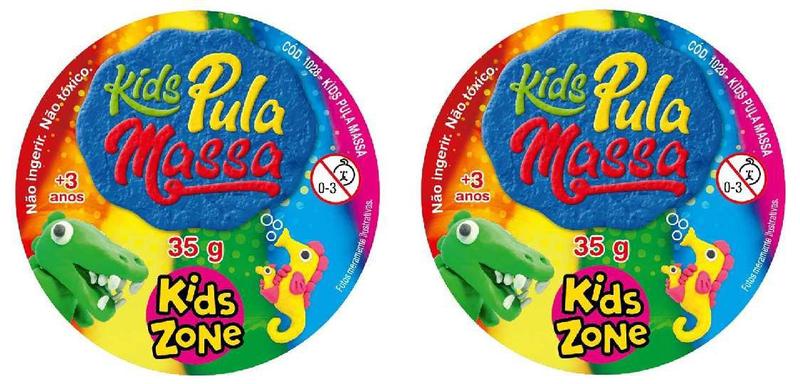 Imagem de 2 Brinquedos Massa De Modelar Kids Massa Pula - Kids Zone