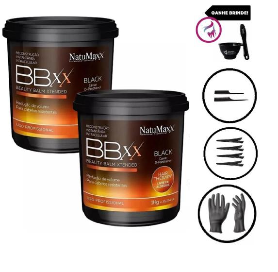 Imagem de 2 Btx Beauty Balm Xtended Black Natumaxx 1kg