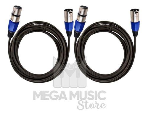 Imagem de 2 Cabo Microfone Dmx Xlr Balanceado Xlr Canon M X F 10 Metros