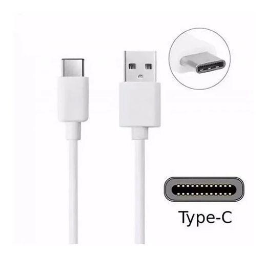 Imagem de 2 Cabos 1 Metro Para Celular Usb Tipo C Cb15 Branco Pmcell