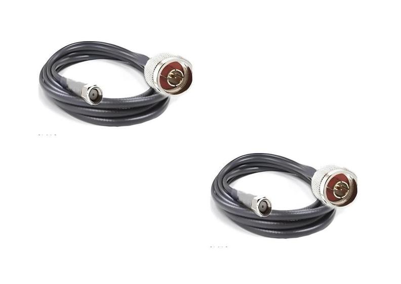 Imagem de 2 Cabos Descida Celular Rgc 58 15 Metros Com Conectores Top