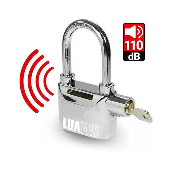 Imagem de 2 Cadeado Com Alarme Antifurto Prova De Água Original Lock