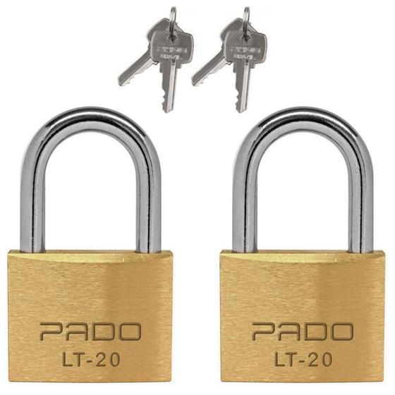 2 Cadeados Mesmo Segredo Pado Latão 20mm 4 Chaves Iguais Menor preço em 2 Cadeados Mesmo Segredo Pado Latão 20mm 4 Chaves Iguais