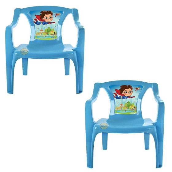 Imagem de 2 Cadeira Junior Infantil Kids Brinquedoteca ul