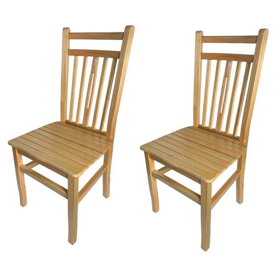 Imagem de 2 Cadeiras Pequin De Madeira Para Sala De Jantar E Cozinha 
