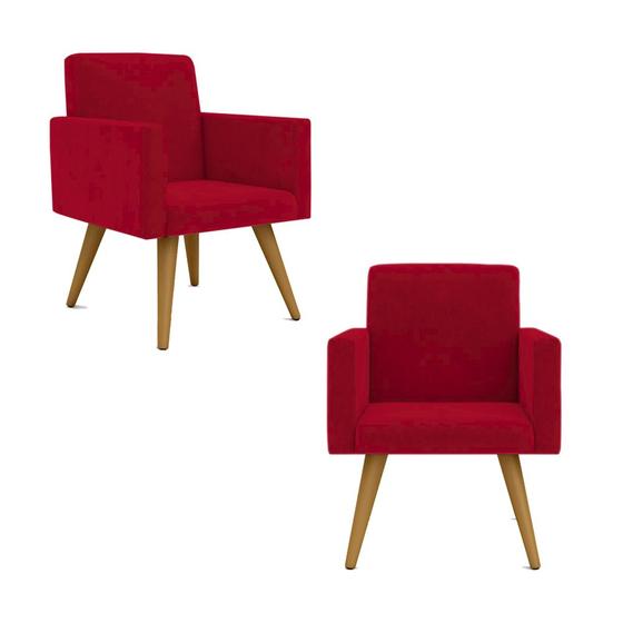 Imagem de 2 Cadeiras Poltronas para Sala Escritório  Balaqui Decor