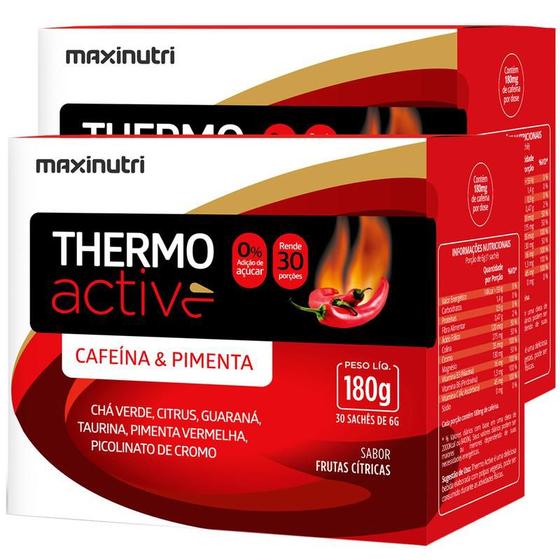 Imagem de 2 CAIXA THERMO ACTIVE SACHES 30x6G MAXINUTRI