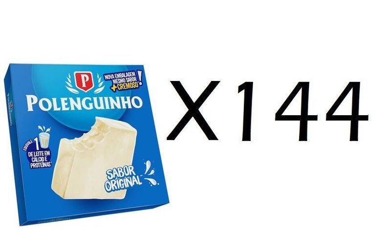 Imagem de 2 caixas Polenguinho Polenghi Queijo Processado Kit com144un