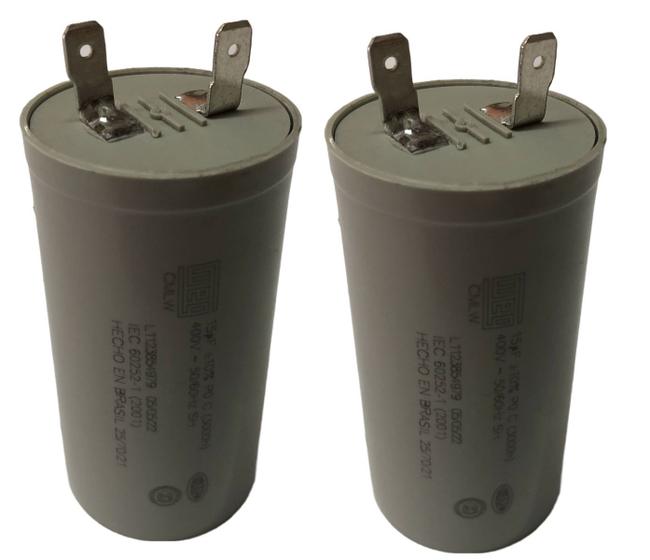 Imagem de 2 Capacitor Lavadora Roupa Brastemp Consul 220V Volts 15uf