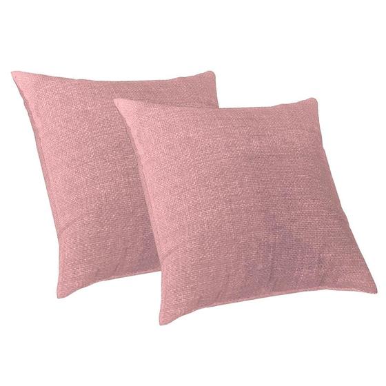 Imagem de 2 Capas Almofada Luxo 50X50 Suede Premium Com Ziper Rose