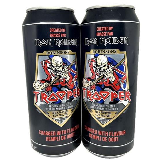 Imagem de 2 Cervejas Trooper Importada 500Ml Iron Maiden Uk