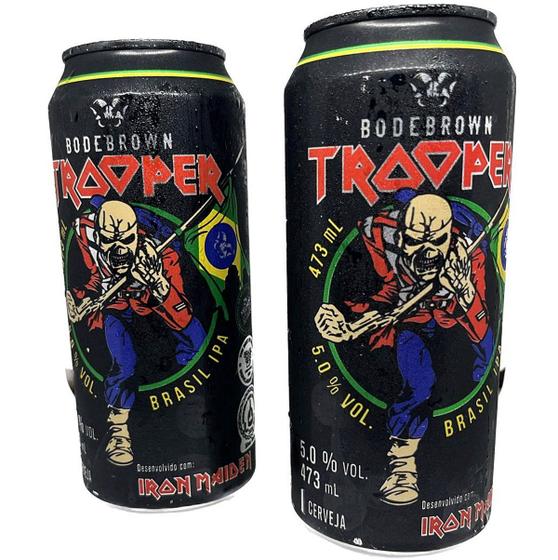 Imagem de 2 Cervejas Trooper Iron Maiden Ipa Bodebrown 473ml Cacau chocolate manga