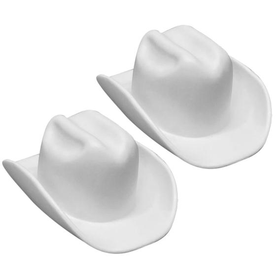 Imagem de 2 Chapéus Festa Junina e Cowboy com Elástico Infantil Branco