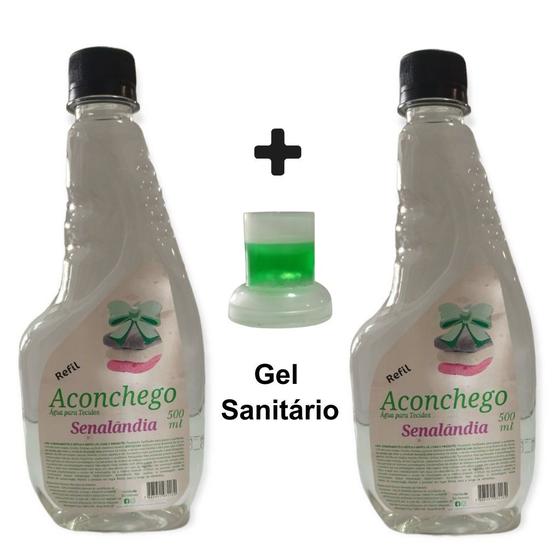 Imagem de 2 Cheirinho de Passar Roupa Aconchego Tecido Água de Cheiro 500ml Refil Marca Senalândia - Envio Já