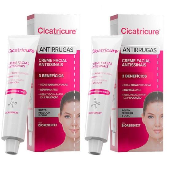 Imagem de 2 Cicatricure Antirrugas Profundas Facial Antissinais 50g Kit